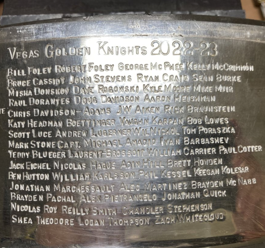 One Key Name Was Not Etched Into Golden Knights Stanley Cup