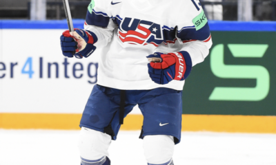 Cutter Gauthier at World Championships (Photo courtesy of IIFH)
