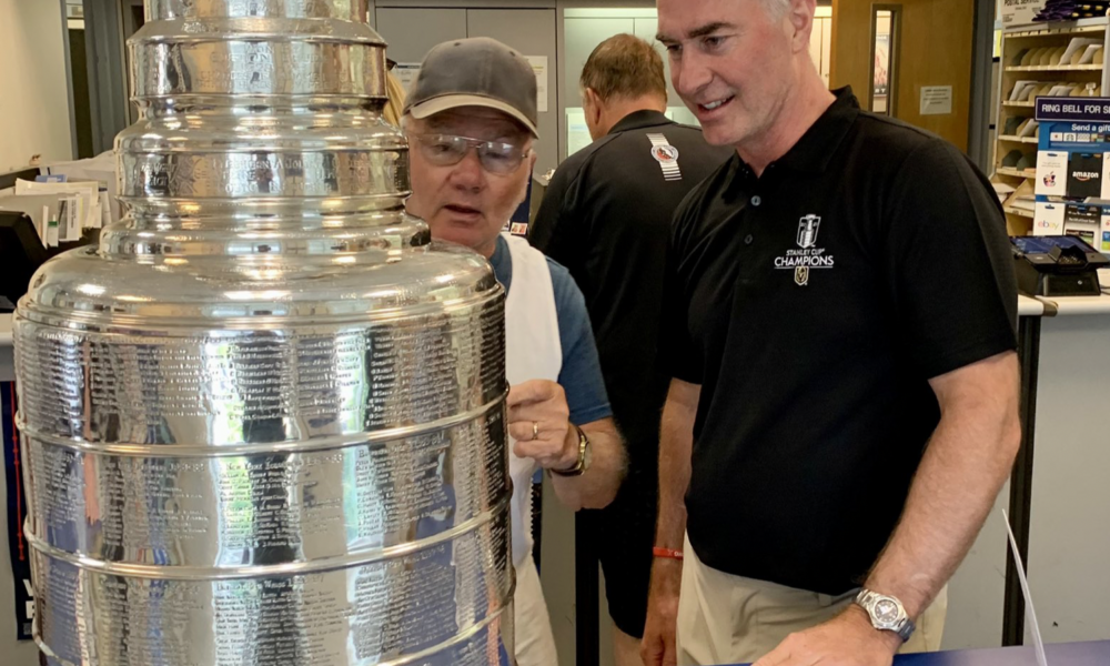 John Stevens with Stanley Cup in Sea Isle City.