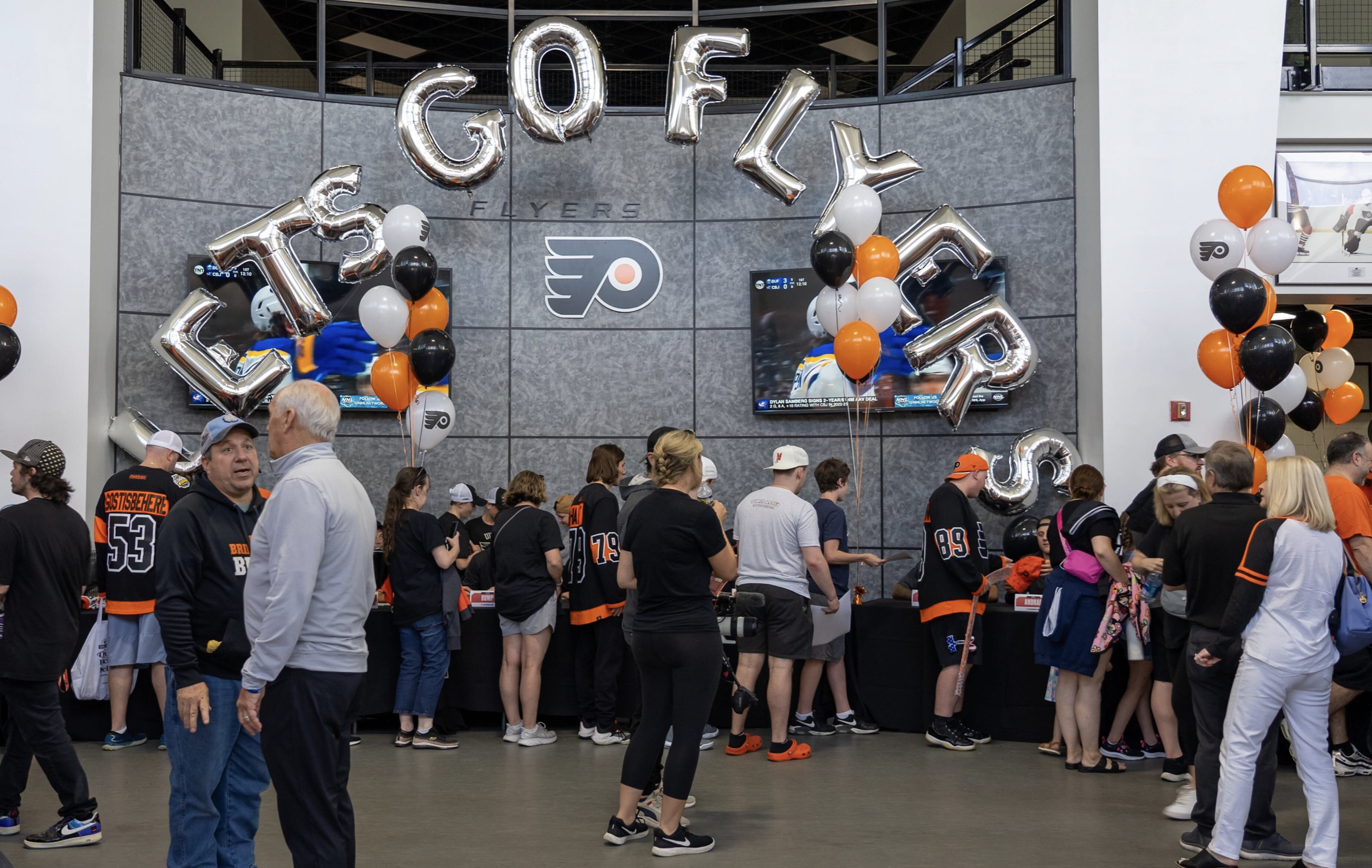 Fans at Flyers' Development Camp in Voorhees.
