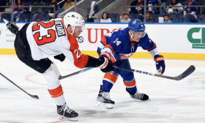 Flyers defenseman Ronnie Attard in action vs. Islanders (Photo provided by Flyers)