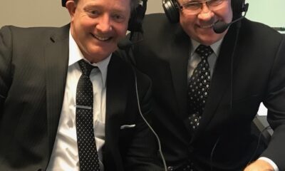 Philadelphia Flyers. Tim Saunders (left) and Steve Coates.
