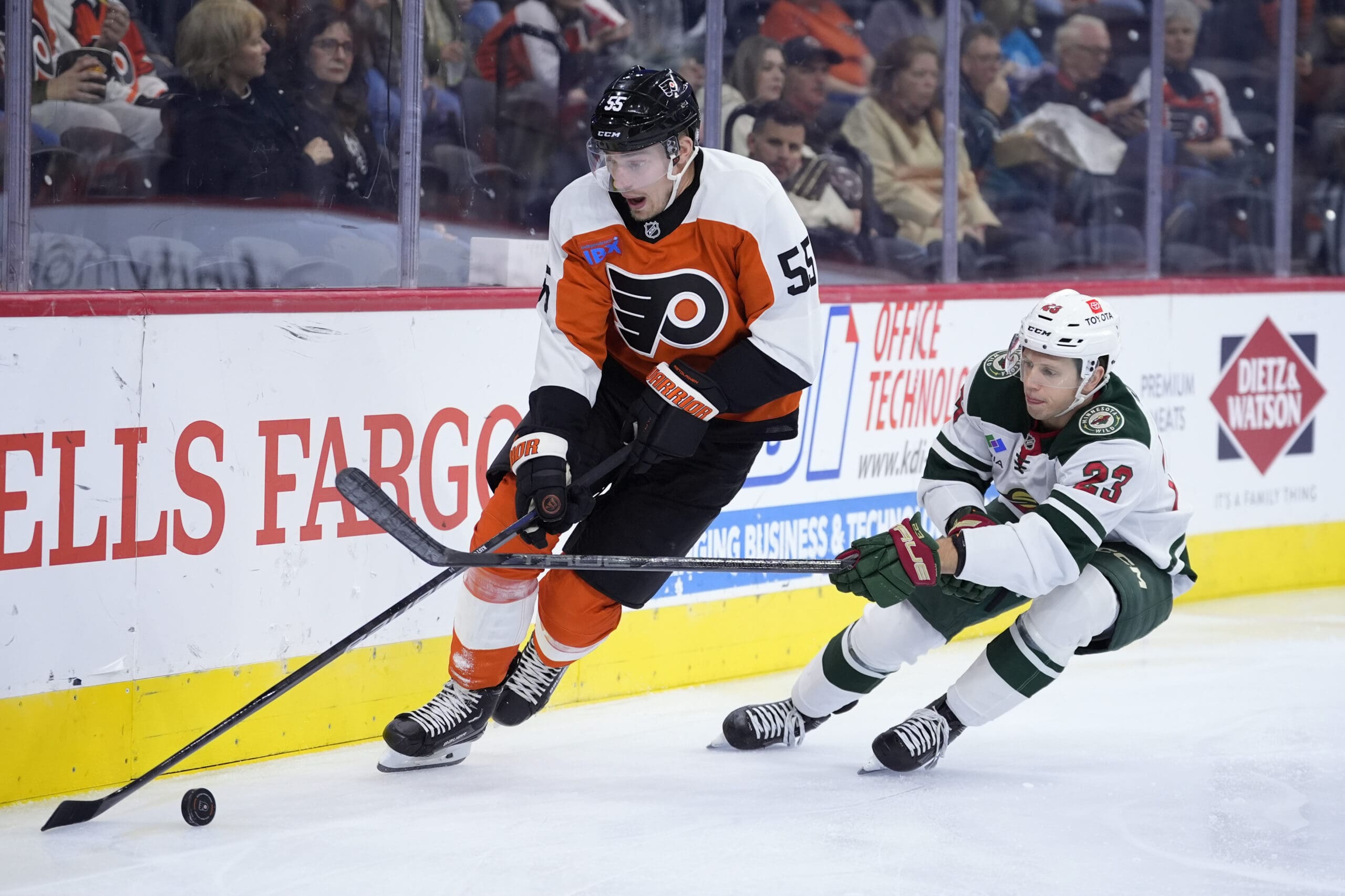 Minnesota Wild center Marco Rossi in action against the Philadelphia Flyers
