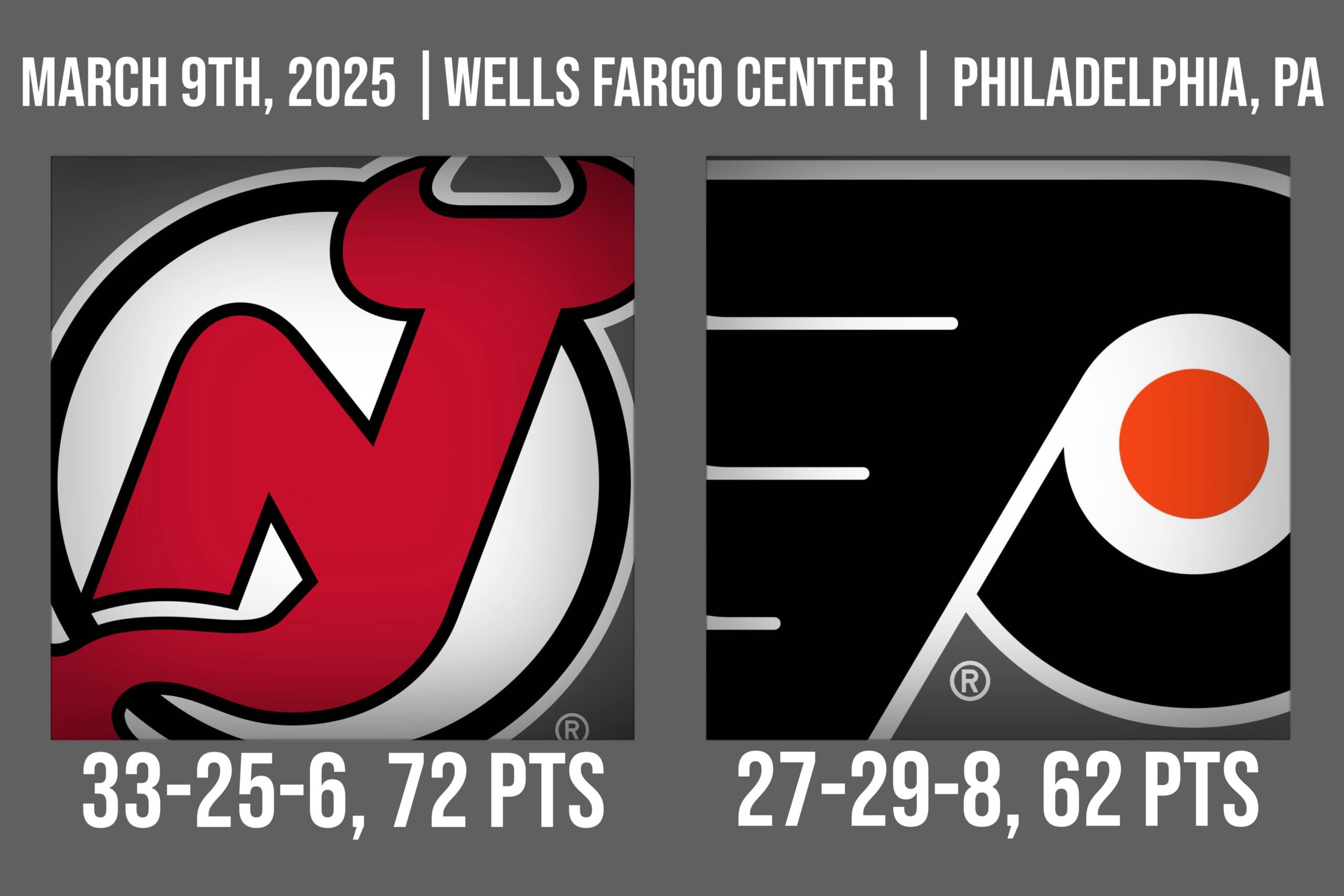 Flyers vs Devils 3/9