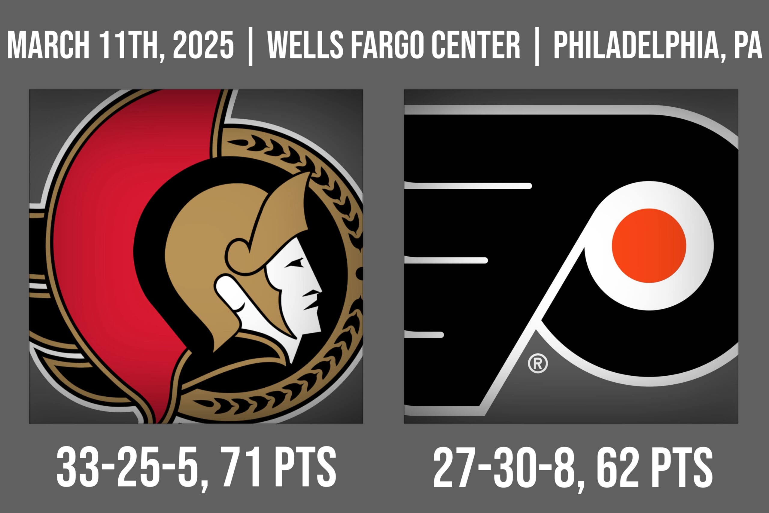Flyers vs Sens 3:11