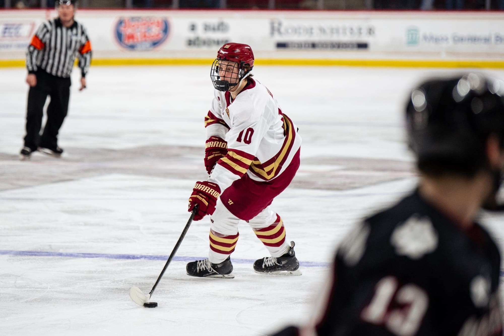 Photo of F James Hagens via Boston College Athletics